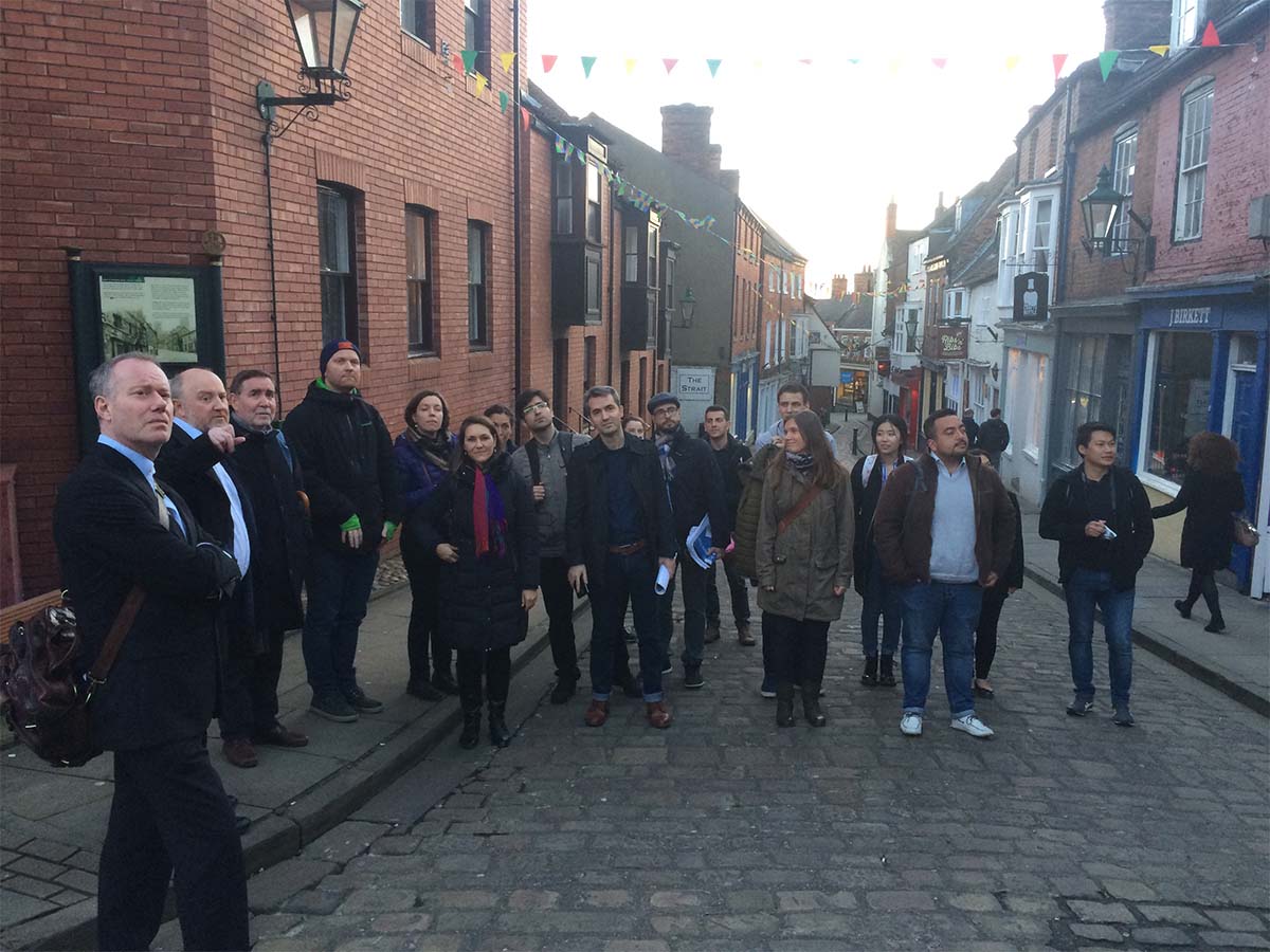 City tour with RUNIN scientific lead at University of Lincoln, David Charles.